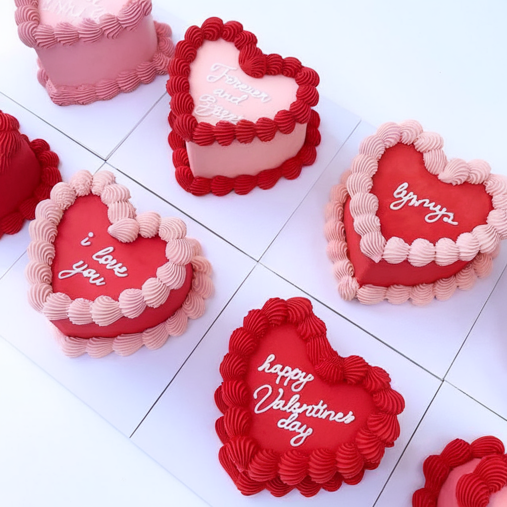 Mini Valentine Cakes