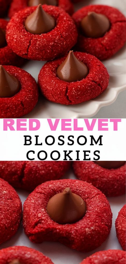 Hershey's Red Velvet Blossoms Cookies